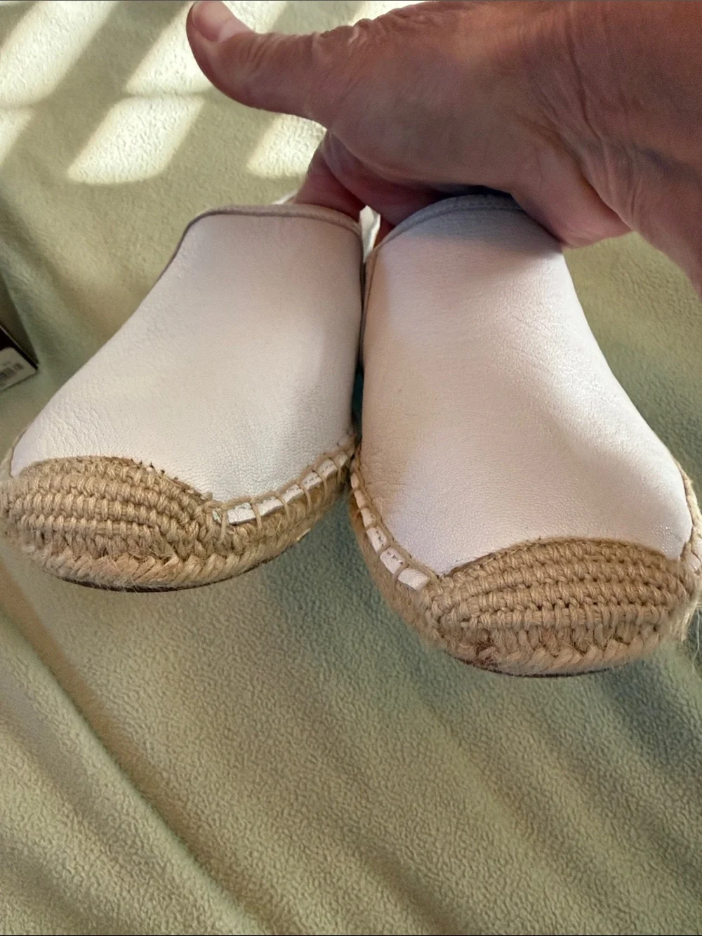 Franco Sarto Women’s White Slip-On Espadrilles